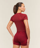 Storm Seamless Short Sleeve Top Sets Red/Carmine Red - Unmatched Kicks-GYMSHARK