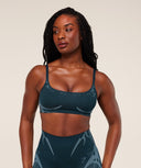 Storm Seamless Sports Bra light support Deep Petrol Blue/Smoke Blue - Unmatched Kicks-GYMSHARK