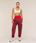 Strength and Fitness Crest Graphic Joggers oversized fit Athletic Burgundy - Unmatched Kicks - GYMSHARK