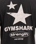Strength Stars Washed Graphic T-Shirt oversized fit Black - Unmatched Kicks - GYMSHARK