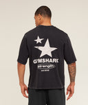 Strength Stars Washed Graphic T-Shirt oversized fit Black - Unmatched Kicks - GYMSHARK