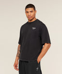 Strength Stars Washed Graphic T-Shirt oversized fit Black - Unmatched Kicks - GYMSHARK