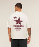 Strength Stars Washed Graphic T-Shirt oversized fit Soft White - Unmatched Kicks - GYMSHARK