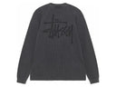 STUSSY RAGLAN THERMAL LS CREW WASHED BLACK - Unmatched Kicks - STUSSY