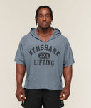 Summer Pump Cover Short Sleeve Hoodie boxy fit Iron Blue - Unmatched Kicks-GYMSHARK