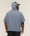 Summer Pump Cover Short Sleeve Hoodie boxy fit Iron Blue - Unmatched Kicks-GYMSHARK