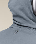 Summer Pump Cover Short Sleeve Hoodie boxy fit Iron Blue - Unmatched Kicks-GYMSHARK