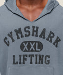 Summer Pump Cover Short Sleeve Hoodie boxy fit Iron Blue - Unmatched Kicks-GYMSHARK
