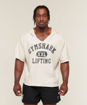 Summer Pump Cover Short Sleeve Hoodie boxy fit Tinted White - Unmatched Kicks-GYMSHARK