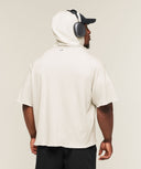Summer Pump Cover Short Sleeve Hoodie boxy fit Tinted White - Unmatched Kicks-GYMSHARK