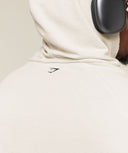 Summer Pump Cover Short Sleeve Hoodie boxy fit Tinted White - Unmatched Kicks-GYMSHARK