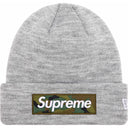 Supreme New Era Box Logo Beanie Heather Grey - Unmatched Kicks - Beanies