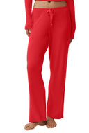 Sweater Knit Mid - Rise Unwind Wide Leg Pant - Bright Red - Unmatched Kicks - ALO