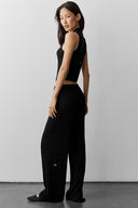 Sweater Knit Unwind Sleeveless Top Black - Unmatched Kicks - ALO