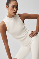 Sweater Knit Unwind Sleeveless Top Ivory - Unmatched Kicks - ALO