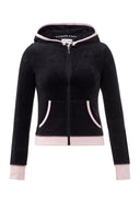 Sweetheart Cotton Velour Hoodie Liquorice - Unmatched Kicks - Juicy Couture