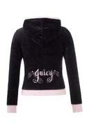 Sweetheart Cotton Velour Hoodie Liquorice - Unmatched Kicks - Juicy Couture