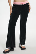 Sweetheart Cotton Velour Track Pants Liquorice - Unmatched Kicks - Juicy Couture