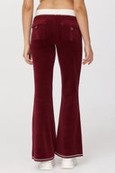 Sweetheart Cotton Velour Track Pants Red Dahlia - Unmatched Kicks - Juicy Couture