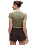 Swiftly Tech Cropped Short - Sleeve Shirt 2.0 Bay Leaf/Bay Leaf - Unmatched Kicks - LULULEMON