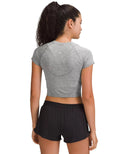 Swiftly Tech Cropped Short - Sleeve Shirt 2.0 Slate/White - Unmatched Kicks - LULULEMON