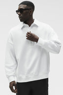 Take It Easy Long Sleeve Henley Pullover White - Unmatched Kicks-ALO