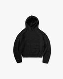 Textured Borg Hoodie - Jet Black - Unmatched Kicks - REPRESENT