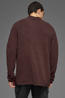Textured Knit Long Sleeve Polo Brownstone - Unmatched Kicks - ALO