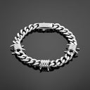 The Barbed Wire Cuban Bracelet - Silver RG397