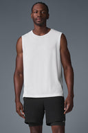 The Triumph Muscle Tank - White - Unmatched Kicks - ALO