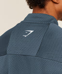 Train Zip Through Jacket oversized fit Stealth Blue - Unmatched Kicks - GYMSHARK