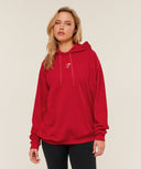 Training Oversized Fleece Hoodie - Carmine Red - Unmatched Kicks - GYMSHARK