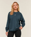 Training Oversized Fleece Sweatshirt GS Stealth Blue - Unmatched Kicks - GYMSHARK