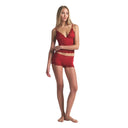 TRIANGLE CAMI AND BOY SHORT SET Brick - Unmatched Kicks - ALO
