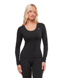 Twist Back Long Sleeve Top body fit Black - Unmatched Kicks - GYMSHARK