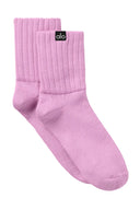Unisex Half - Crew Scrunch Sock - Candy Heart Pink - Unmatched Kicks - ALO