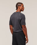 Versatile Seamless T-Shirt Dark Grey/Black - Unmatched Kicks - GYMSHARK