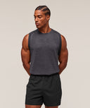 Versatile Seamless Tank Dark Grey/Black - Unmatched Kicks - GYMSHARK
