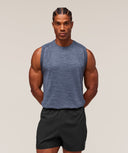 Versatile Seamless Tank Iron Blue/Navy - Unmatched Kicks - GYMSHARK