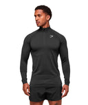 Vital 1/4 Zip slim fit Black/Silhouette Grey - Unmatched Kicks - GYMSHARK