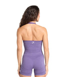 Vital Halter Neck Tank With Shelf body fit Functional Purple Marl - Unmatched Kicks - GYMSHARK