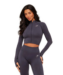 Vital Midi Zip Up Jacket Midnight Purple/Marl - Unmatched Kicks - GYMSHARK