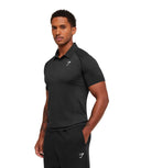 Vital Polo slim fit Black/Silhouette Grey - Unmatched Kicks - GYMSHARK