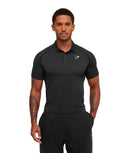 Vital Polo slim fit Black/Silhouette Grey - Unmatched Kicks - GYMSHARK