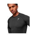 Vital Seamless Long Sleeve T-Shirt Slim Fit black/silhouette grey - Unmatched Kicks-GYMSHARK
