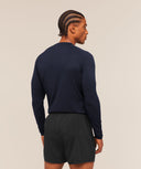 Vital Seamless Long Sleeve T-Shirt Slim Fit Navy/Heavy Blue - Unmatched Kicks-GYMSHARK