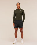 Vital Seamless Long Sleeve T-Shirt Slim Fit Strength Green/Canvas Green - Unmatched Kicks-GYMSHARK