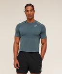 Vital Seamless T-Shirt slim fit Iron Blue / Stealth Blue - Unmatched Kicks - GYMSHARK