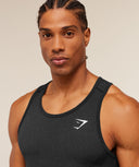 Vital Tank slim fit Black/Silhouette Grey - Unmatched Kicks - GYMSHARK