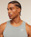 Vital Tank slim fit Light Grey/Smokey Grey - Unmatched Kicks - GYMSHARK
